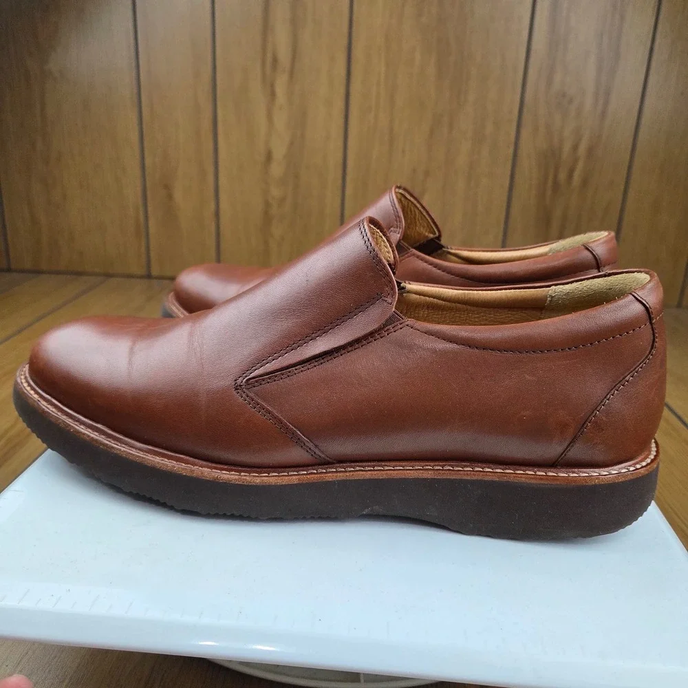 Samuel Hubbard Free Spirit Tan Leather Slip On Loafers Vibram Mens 9.5 M M2190